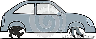 Marriage car Vector Illustration